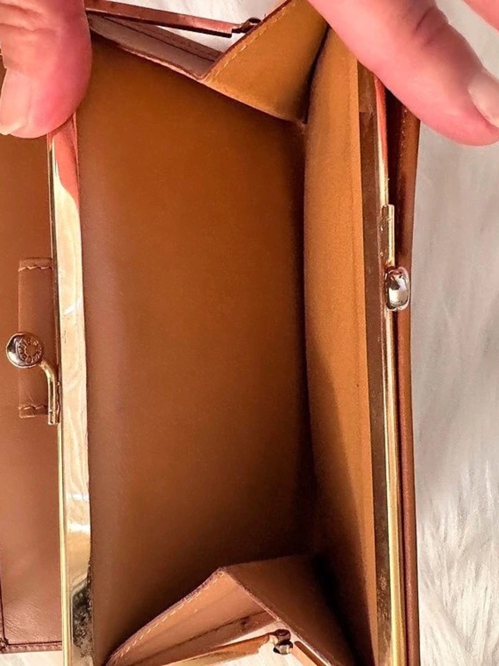 Celine Vintage Macadam Monogram Kisslock Long Wallet Brown - Picture 13 of 15